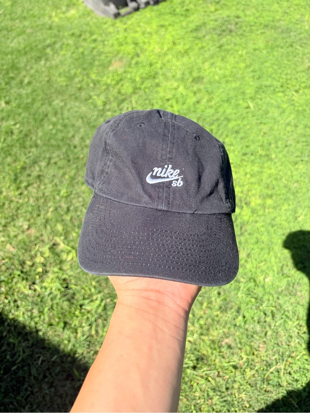 Nike Black Dad Hat with White SB Logo